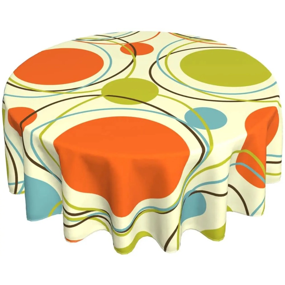 Century Textile & Sewing Supply Reviews - Table Cloth Colorful 1950s Retro Abstract
