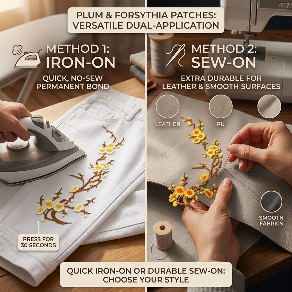 DIY Cherry Blossom Iron On Pat - đánh giá và giá Textile For Sewing