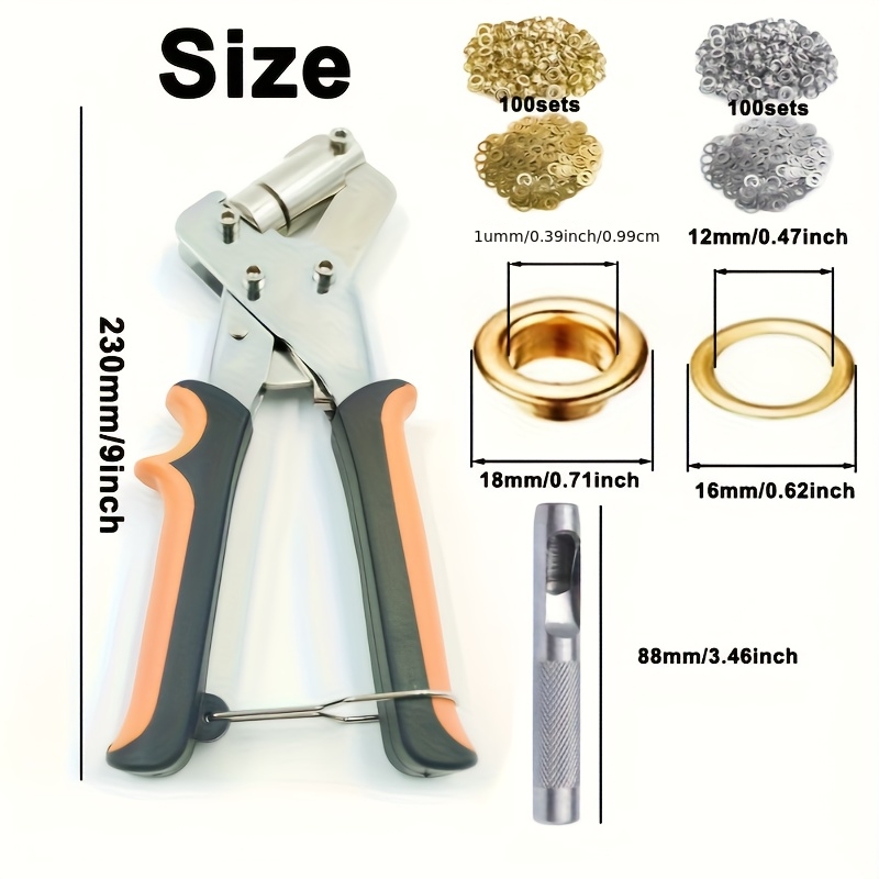 200pcs 10mm Eyelet Punch Set - - đánh giá và giá Sewing Eyelet Fabric