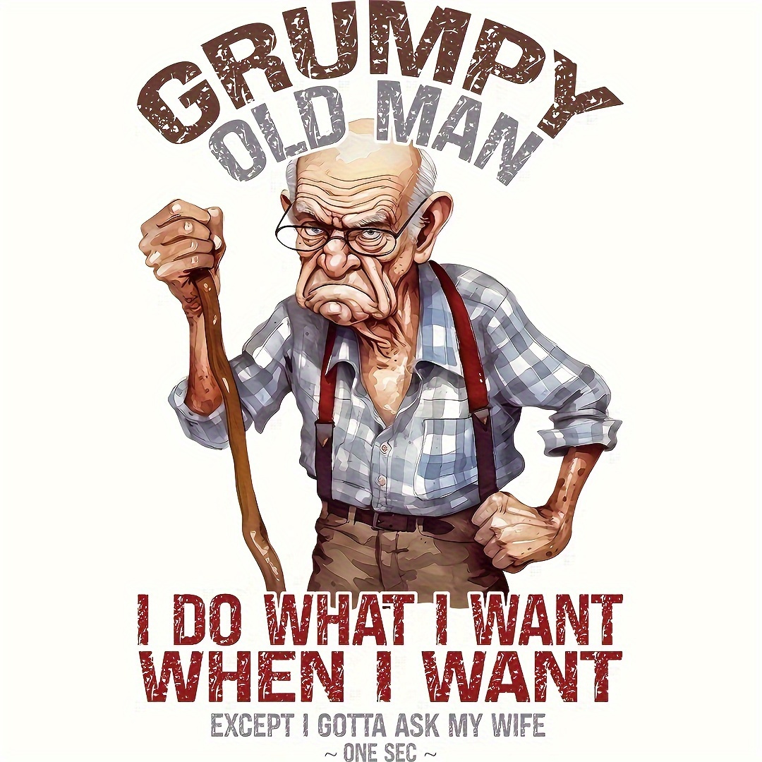 Funny Old Man Quotes Cartoon H - đánh giá và giá Iron On Patch