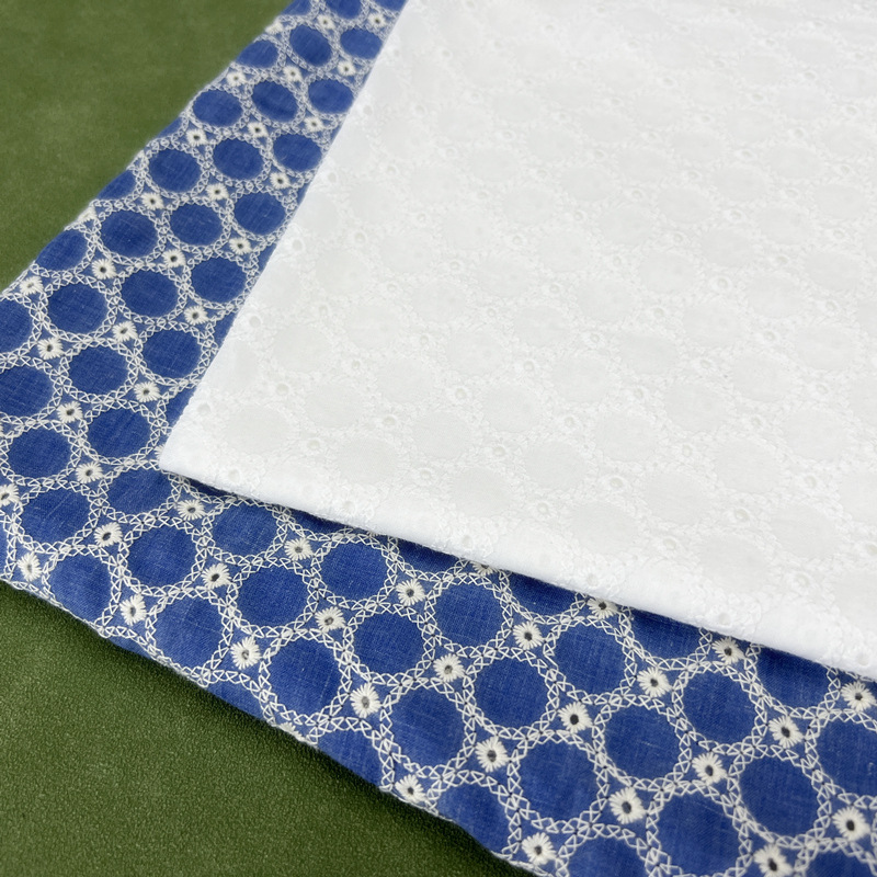 Cotton Denim Small Circle Eyel - đánh giá và giá Sewing Eyelet Fabric
