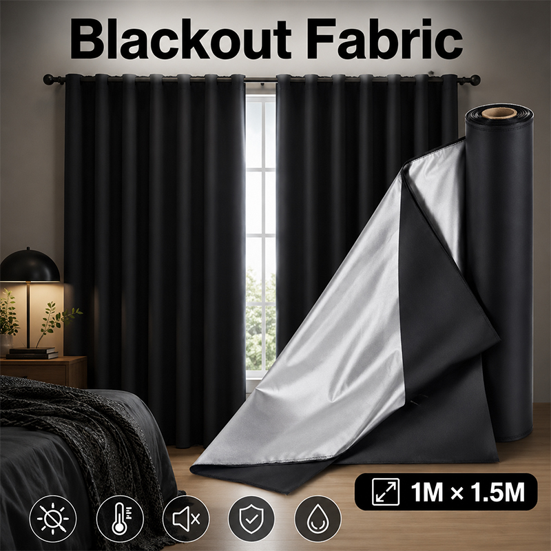 1m Black Silver Coated Blackou - đánh giá và giá Sewing Cloth