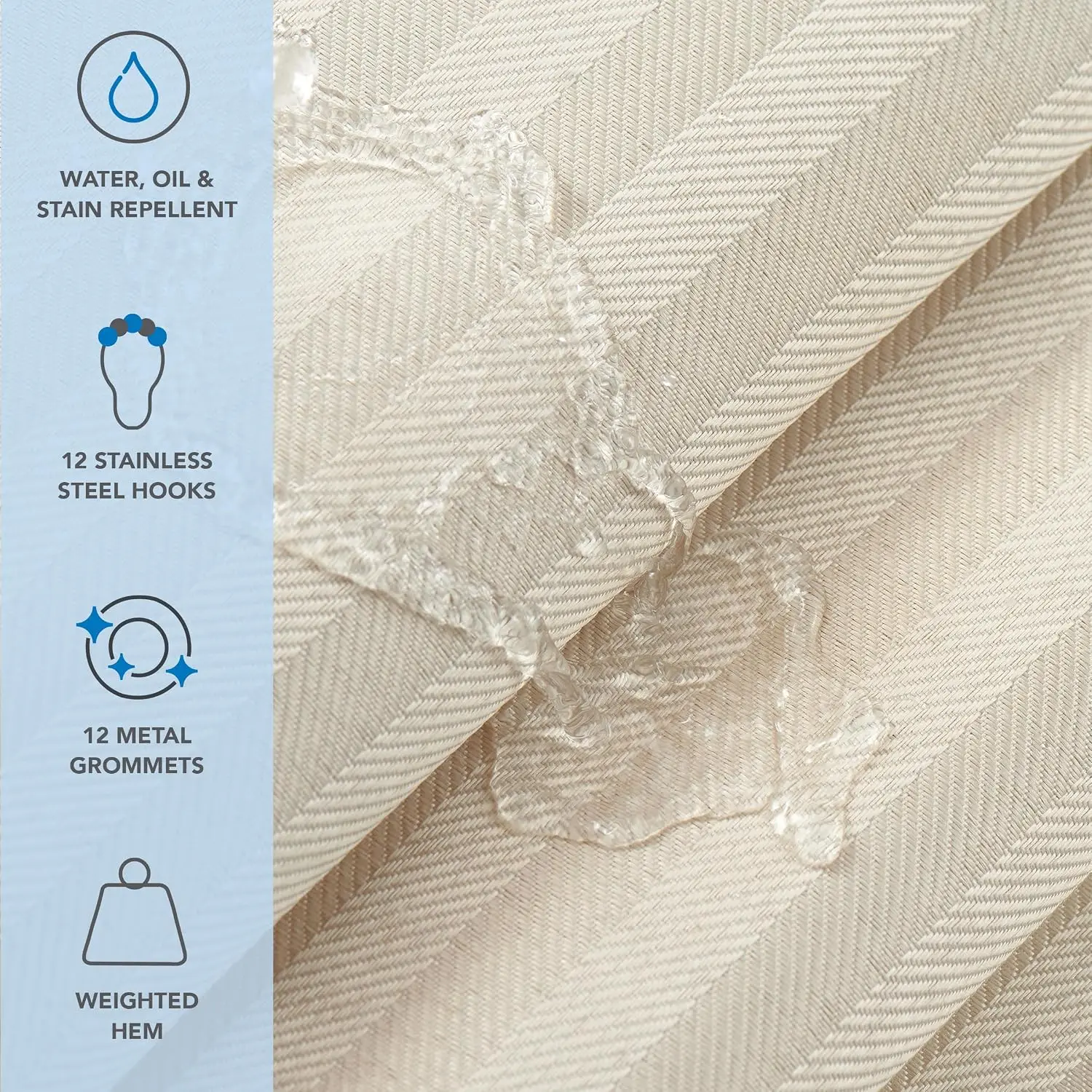 Arkwright Bulk Shower Curtain  - đánh giá và giá Fabric Weight Set