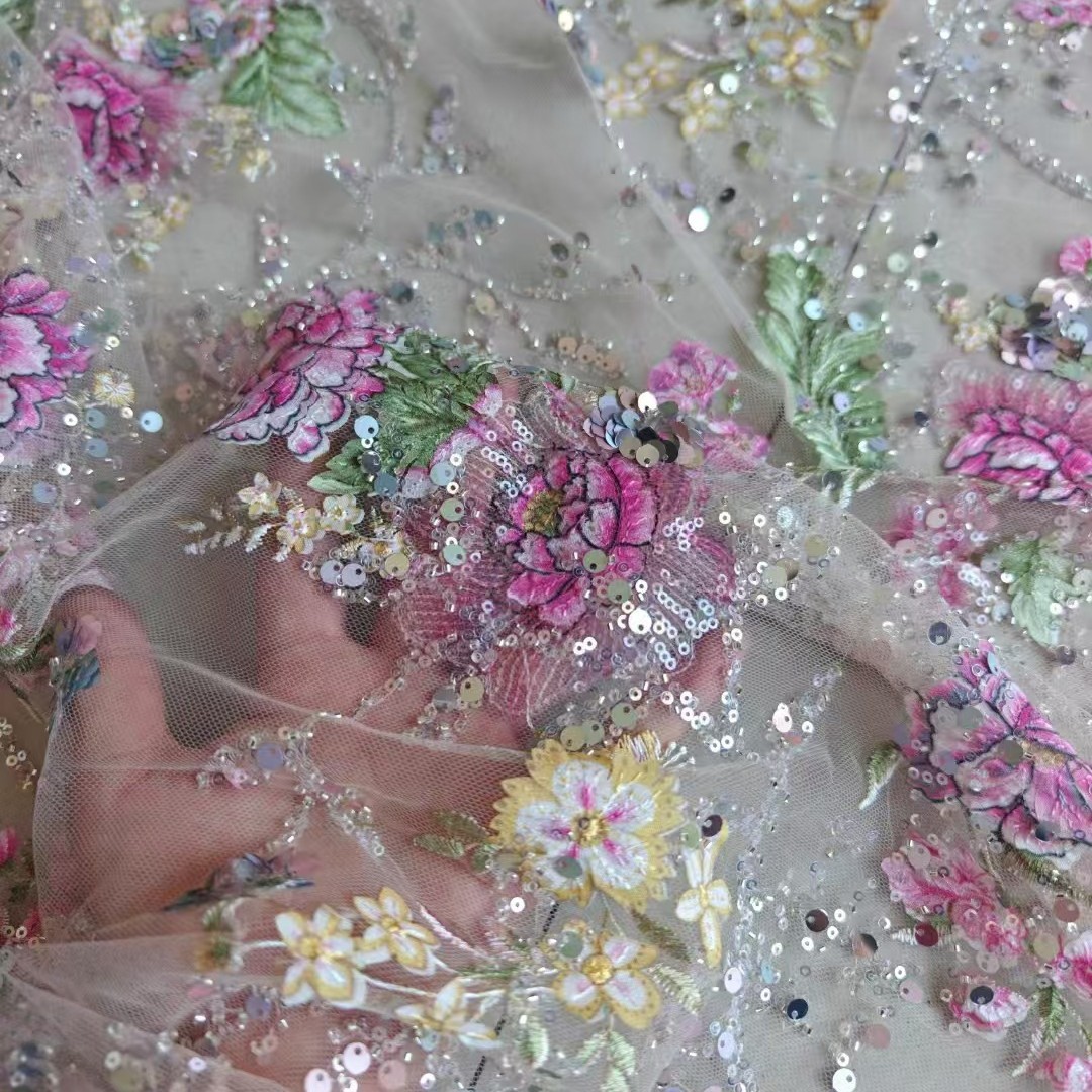 1M 120Cm Wide Luxury Beaded La - đánh giá và giá Textile For Sewing