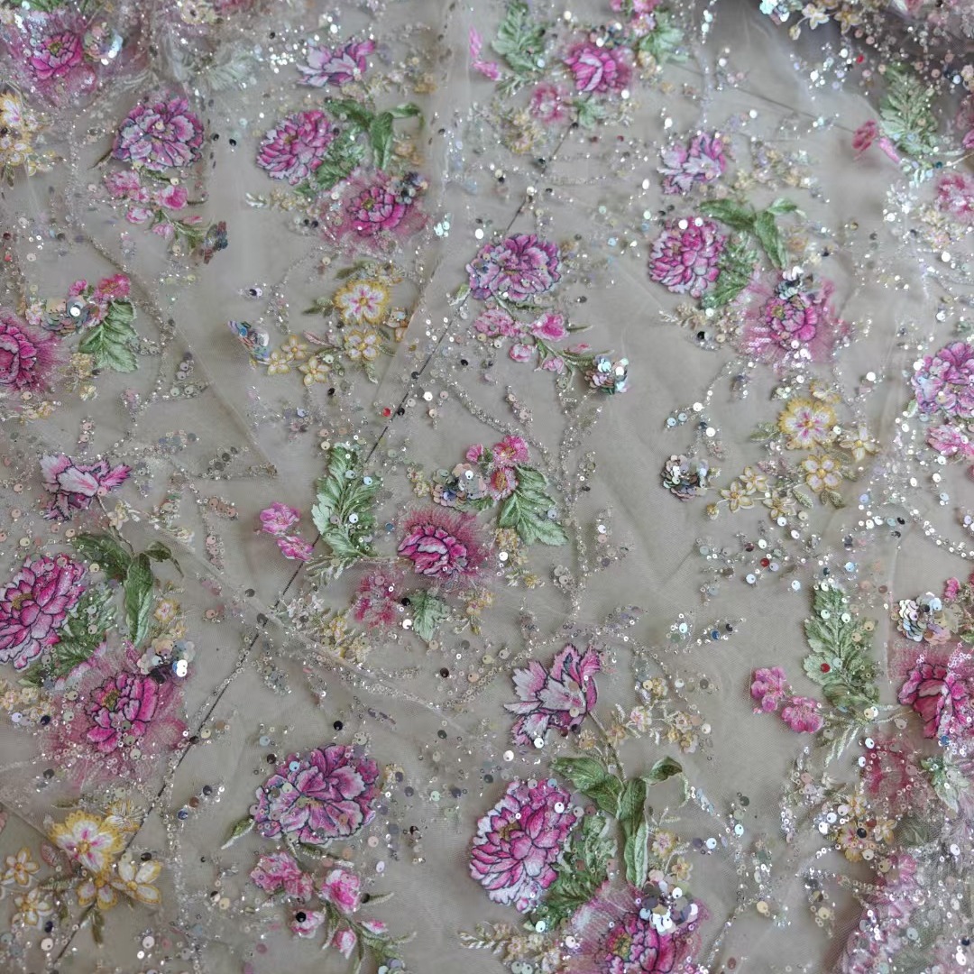 1M 120Cm Wide Luxury Beaded La - đánh giá và giá Textile For Sewing