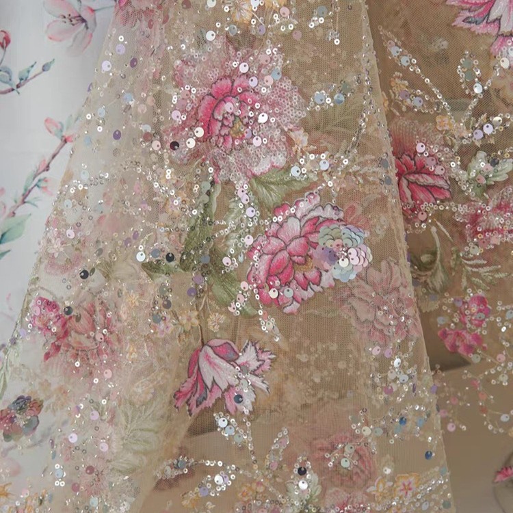 1M 120Cm Wide Luxury Beaded La - đánh giá và giá Textile For Sewing