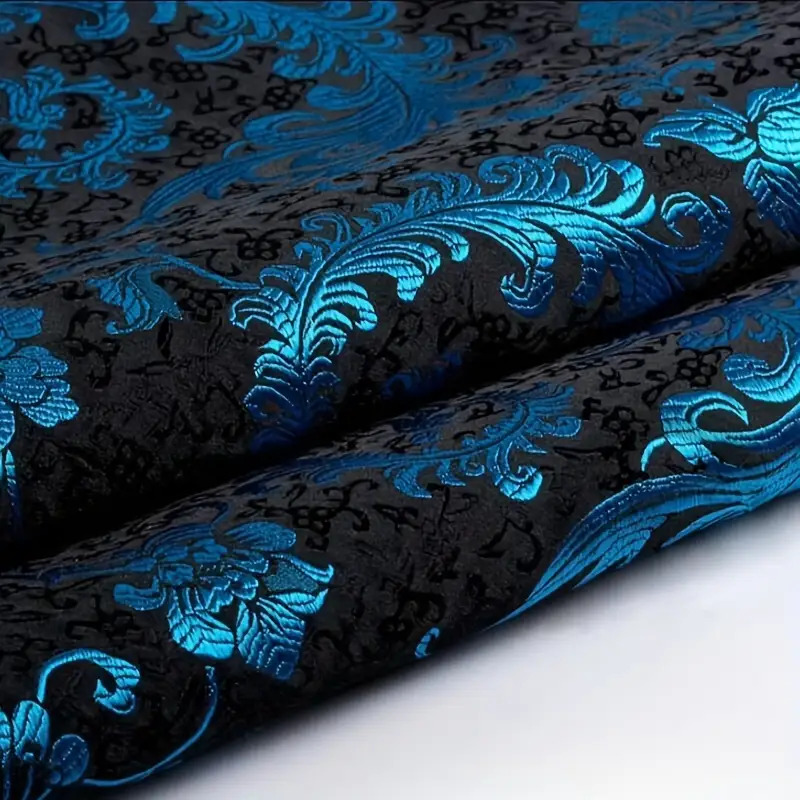 3D Blue Phoenix Tail Brocade F - đánh giá và giá Sewing Cloth