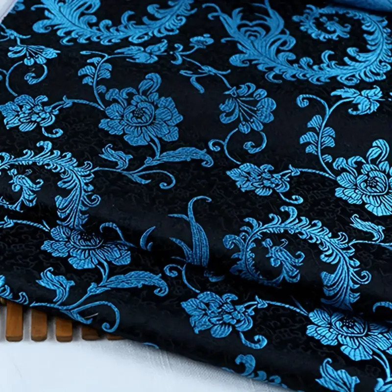 3D Blue Phoenix Tail Brocade F - đánh giá và giá Sewing Cloth