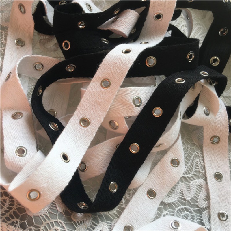 Black and White Cotton Webbing - đánh giá và giá Sewing Eyelet Fabric
