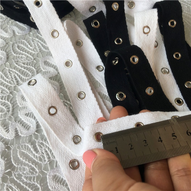Black and White Cotton Webbing - đánh giá và giá Sewing Eyelet Fabric